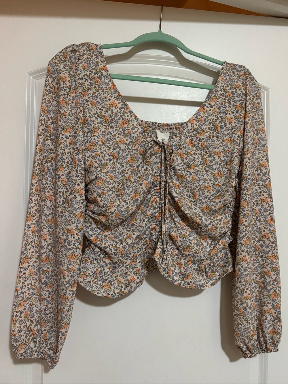 H&M Floral Ruched Blouse- NWT